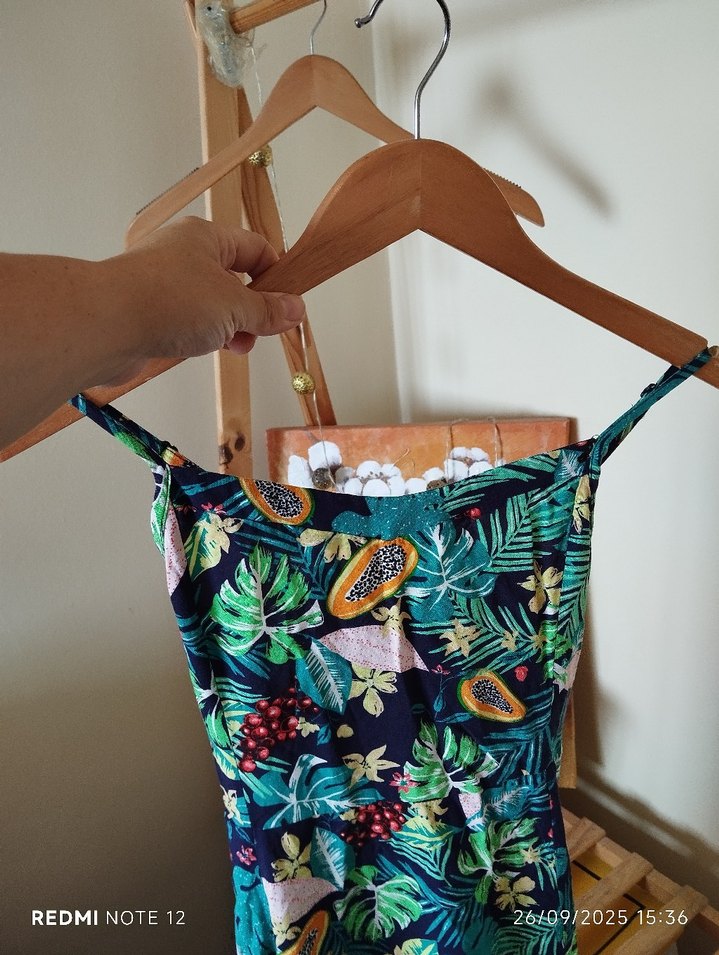 Çok Renkli Straplez Mini Bohem Elbise - Görsel 3