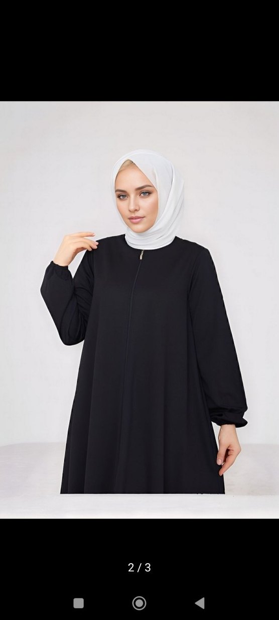 Siyah Salaş Uzun Ferace - Görsel 3