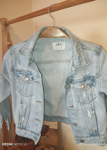 Düğmeli Mavi Denim Kadın Ceket - Görsel 3