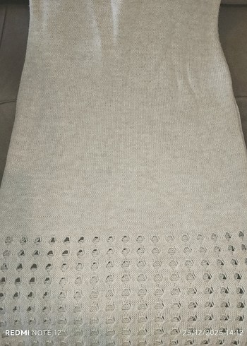 Uzun Örgü Kadın Kazak Beyaz - Görsel 3