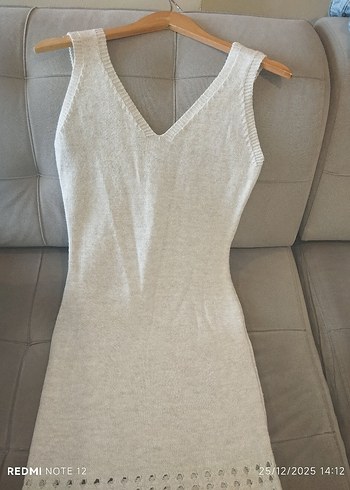 Uzun Örgü Kadın Kazak Beyaz - Görsel 5