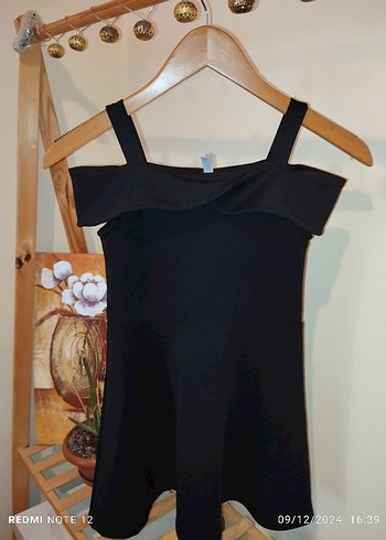 Zara Siyah Straplez Strappy Mini Elbise