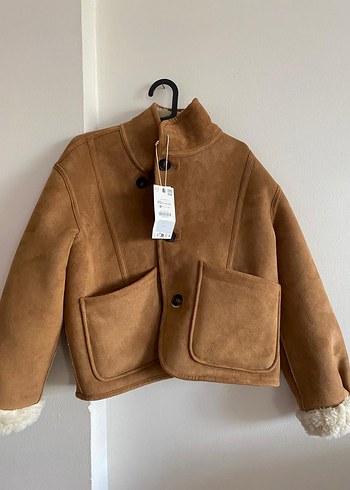 Bej Peluş Kadın Midi Ceket - Görsel 3