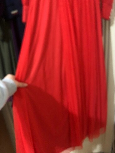 46 Beden kırmızı Renk Kırmızı abiye elbise