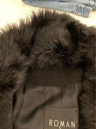 34 Beden siyah Renk Roman, siyah kaşe palto, oversize