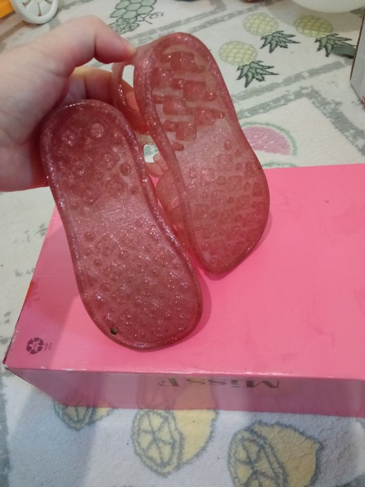 Pembe Simli Unicorn Desenli Kız Terlik - Görsel 3