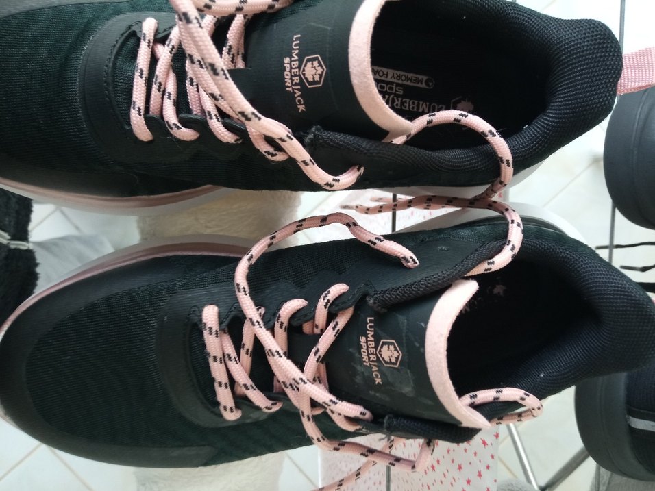 Pembe Yılan Desenli Bağcıklı Spor Kadın Sneakers - Görsel 2