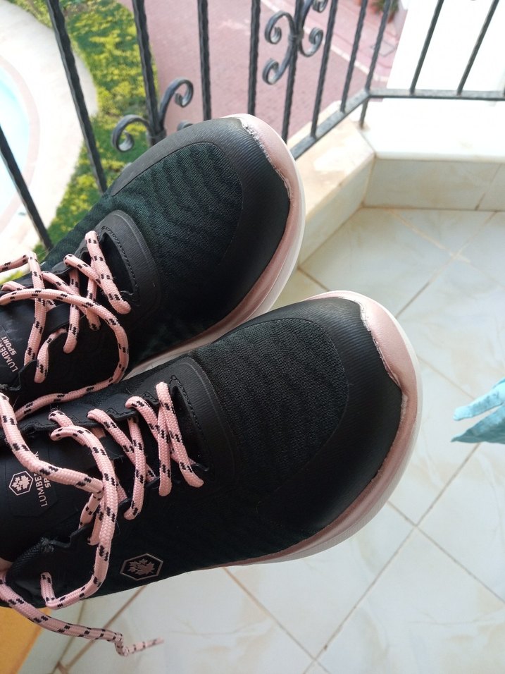 Pembe Yılan Desenli Bağcıklı Spor Kadın Sneakers - Görsel 4