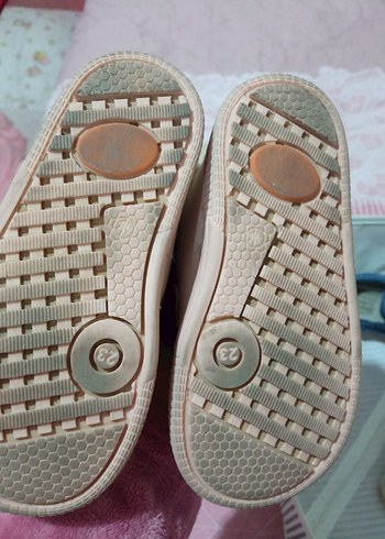 Kız Çocuk Beyaz Cırt Cırtlı Sneaker - Görsel 4