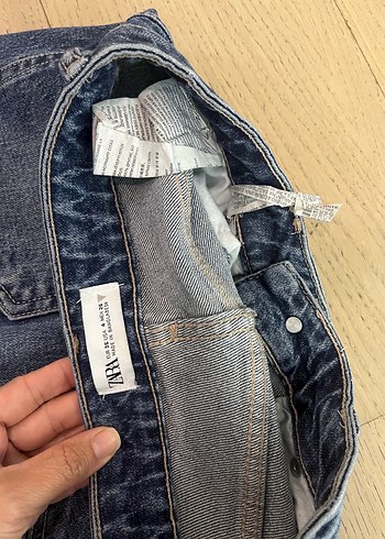 Zara Zara Kadın Regular Fit Midi Boy Kot Pantolon