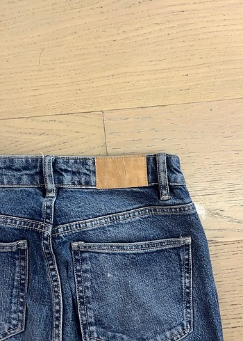 s Beden sarı Renk Zara Kadın Regular Fit Midi Boy Kot Pantolon
