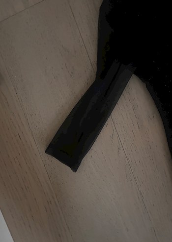 Siyah V Yaka Uzun Kollu Midi Kadın Elbise - Görsel 4