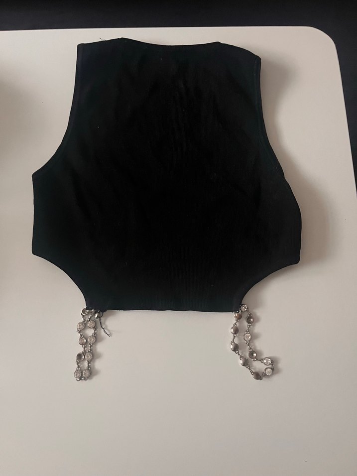 Zincir Detaylı Siyah Gotik Kadın Body Zinciri - Görsel 4