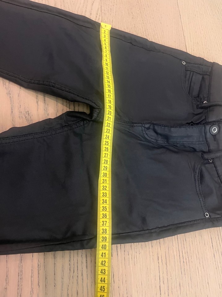 Stradivarius 36 beden Kadın Siyah Skinny Kemerli Denim Pantolon - Görsel 2