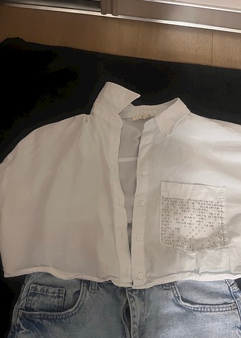 Koton Gri Yırtık Detaylı Salaş Kadın Kot Pantolon gömlek - Görsel 7