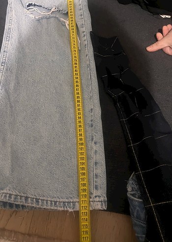 Koton Gri Yırtık Detaylı Salaş Kadın Kot Pantolon gömlek - Görsel 4