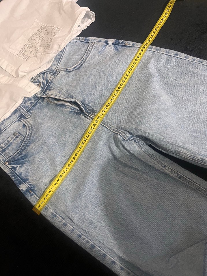 Koton Gri Yırtık Detaylı Salaş Kadın Kot Pantolon gömlek - Görsel 2