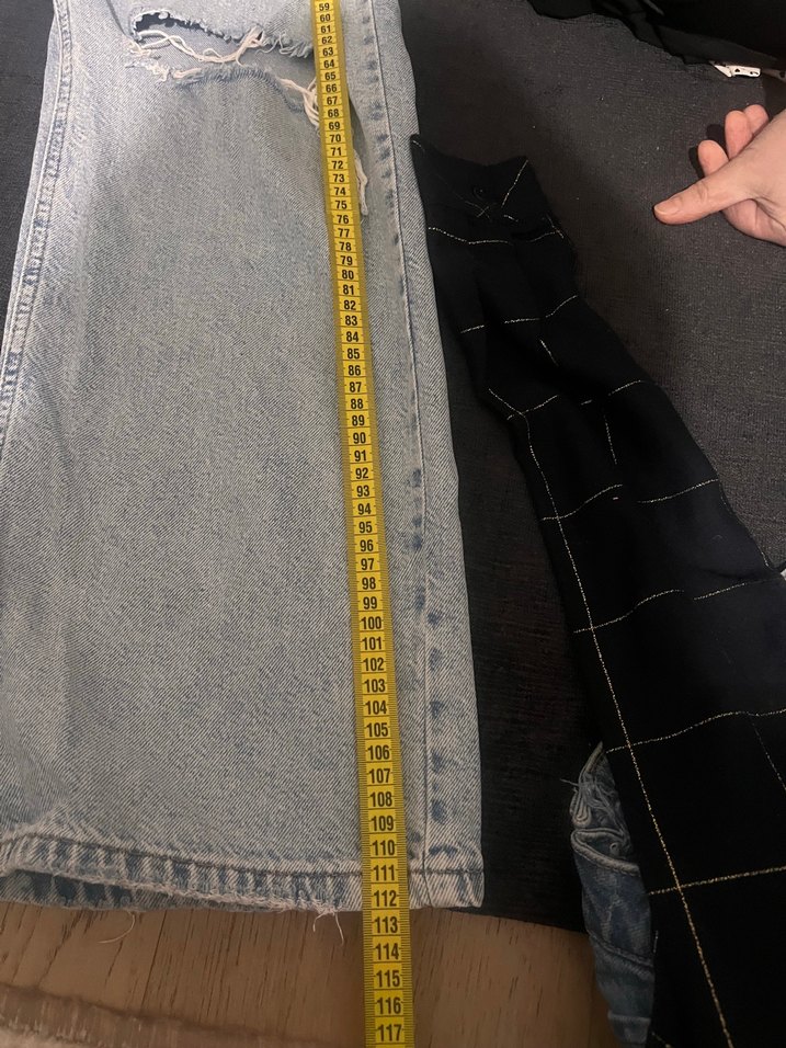 Koton Gri Yırtık Detaylı Salaş Kadın Kot Pantolon gömlek - Görsel 4