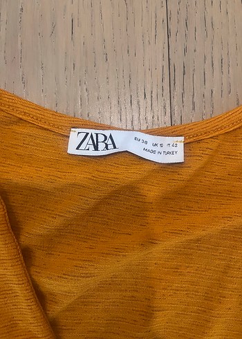 Zara V Yaka Düğmeli Bluz m beden - Görsel 3