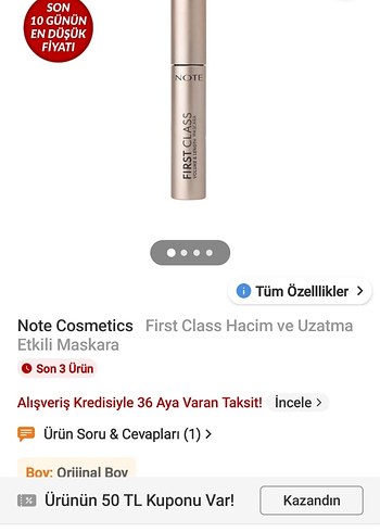 Note   Note First Class Maskara - Görsel 4