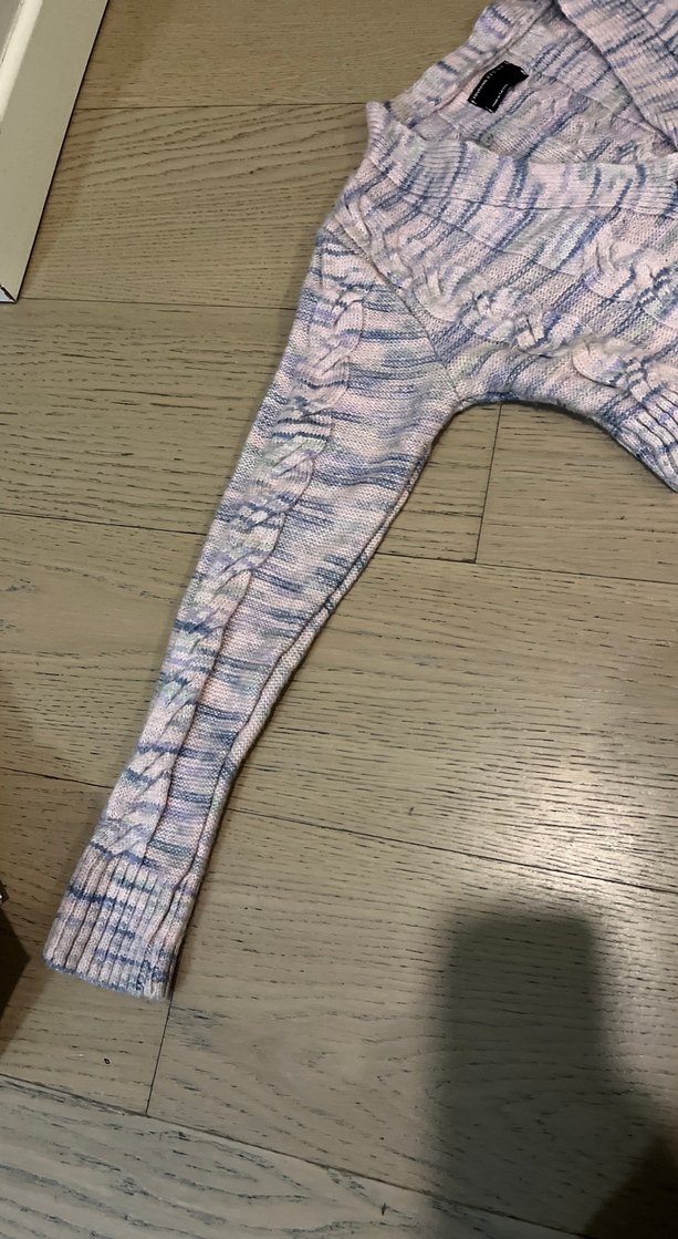 Kadın pembe mavi Triko Hırka - Görsel 2