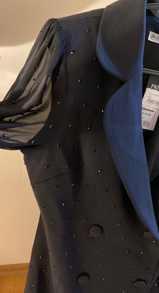 Siyah Kadın Ceket Elbise - Görsel 5