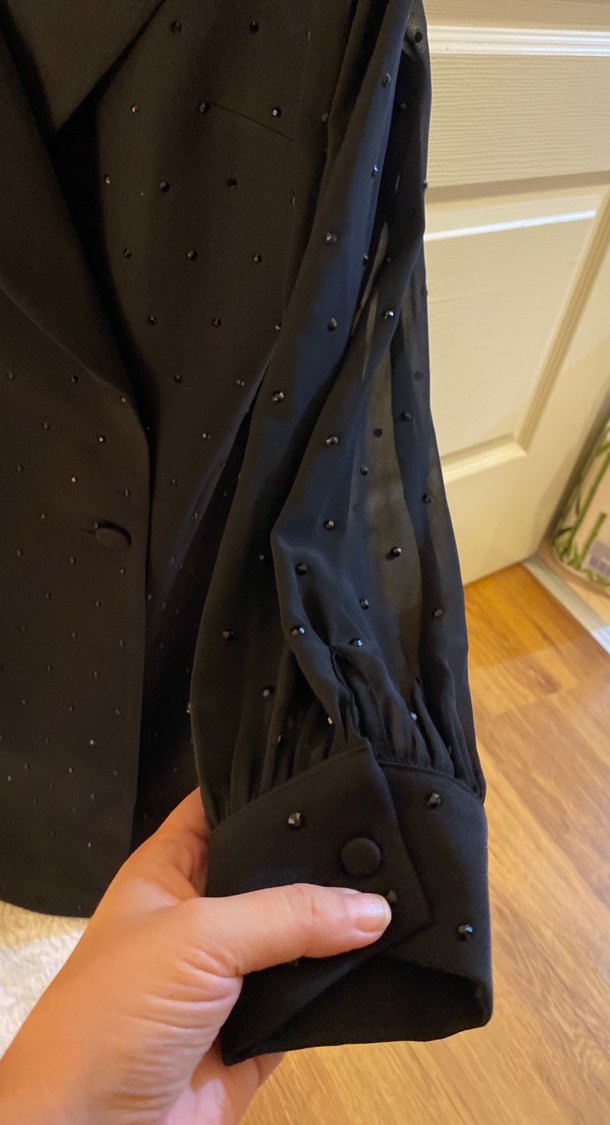 Siyah Kadın Ceket Elbise - Görsel 3