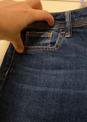 Koyu Mavi Kadın Skinny Jean - Görsel 3