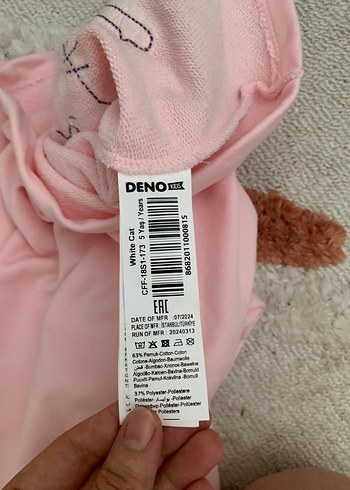 Uzun Kollu Pembe Kız Çocuk elbise - Görsel 4