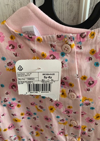 Pembe Çiçekli Kız Çocuk Elbise - Görsel 3