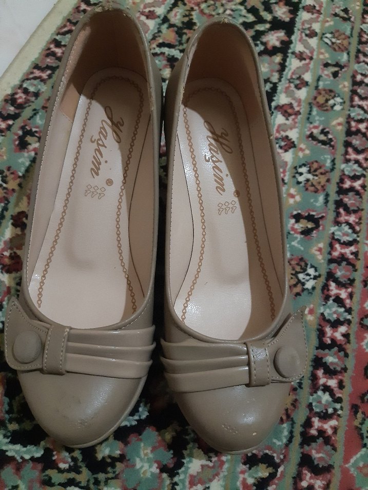 Bej Kadın Dolgu Topuklu Ayakkabı - Görsel 3