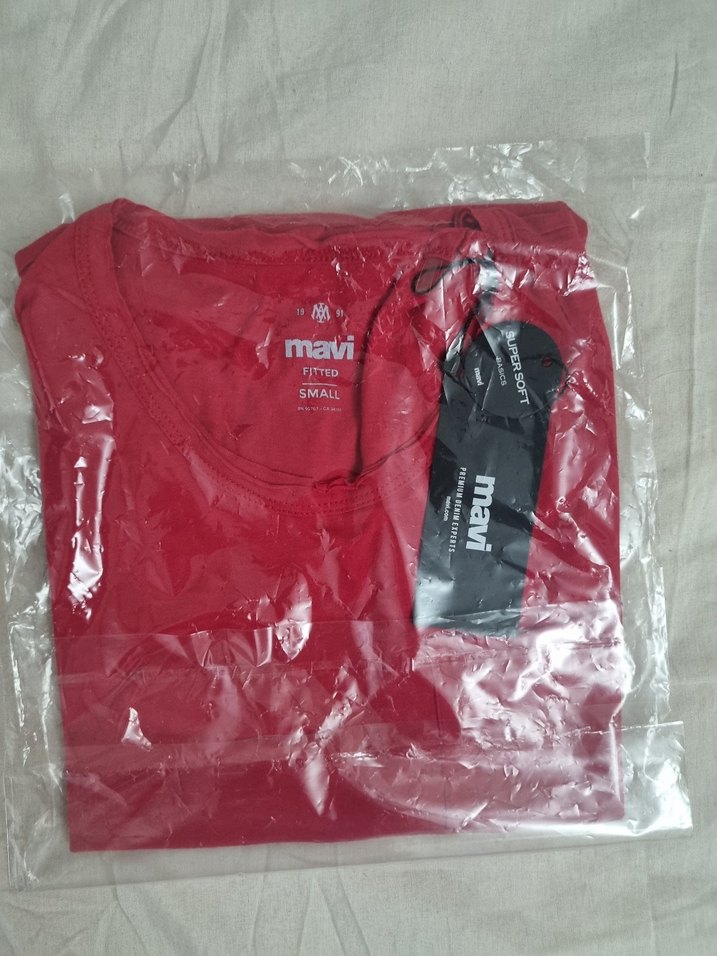 Kırmızı Pamuklu Erkek Tişört - Görsel 5