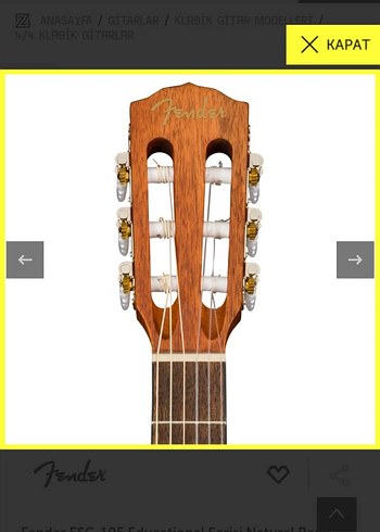 Sarı Klasik Gitar - Görsel 11