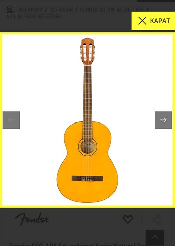 Sarı Klasik Gitar - Görsel 10