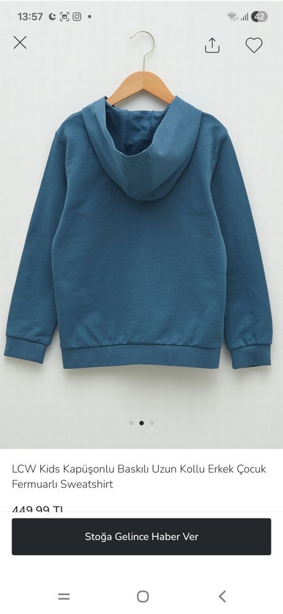 LCW Kids Erkek Çocuk Fermuarlı Sweatshirt - Görsel 2