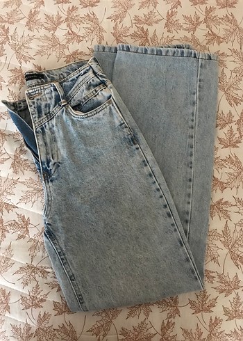 Trendyol & Milla Gri Bol Kesim Midi Kadın Kot Pantolon