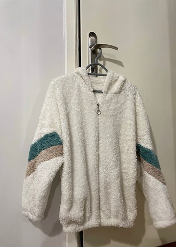 Kapüşonlu Peluş hırka - Görsel 2