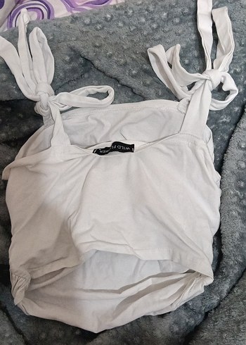 Beyaz Keten Askılı Midi Büstiyer - Görsel 3