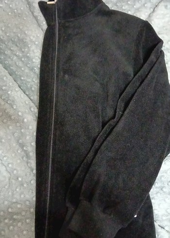 Siyah Fermuarlı Erkek Polar Sweatshirt - Görsel 3