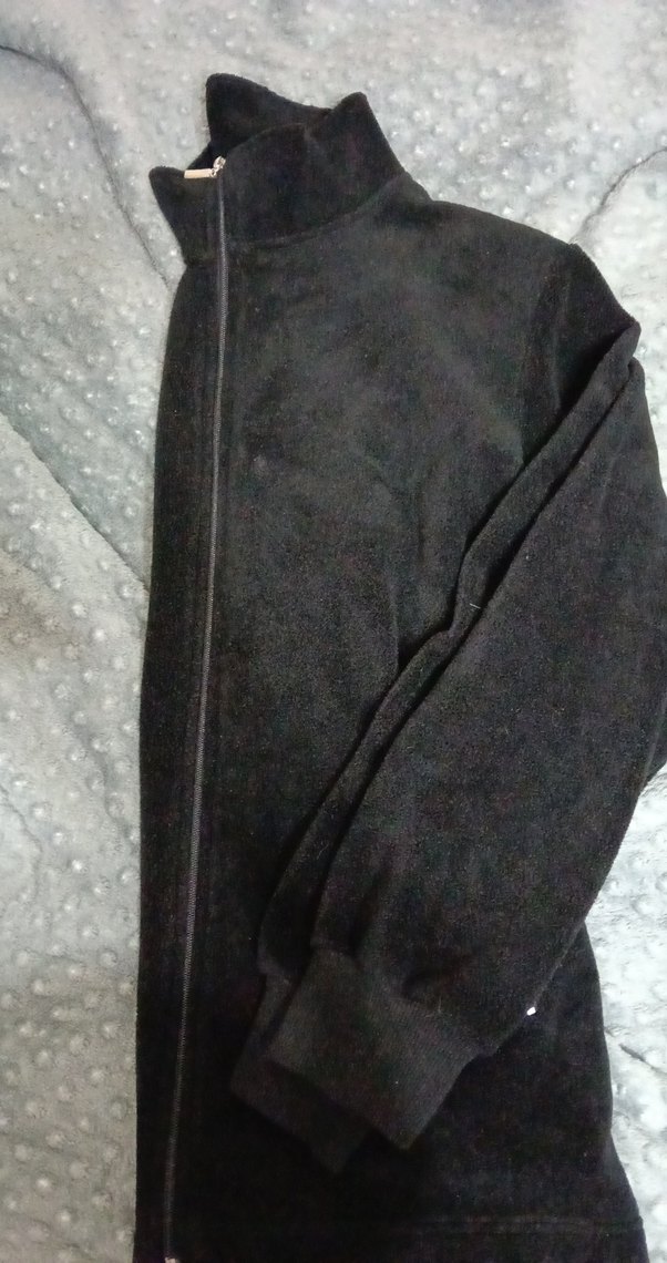 Siyah Fermuarlı Erkek Polar Sweatshirt - Görsel 3