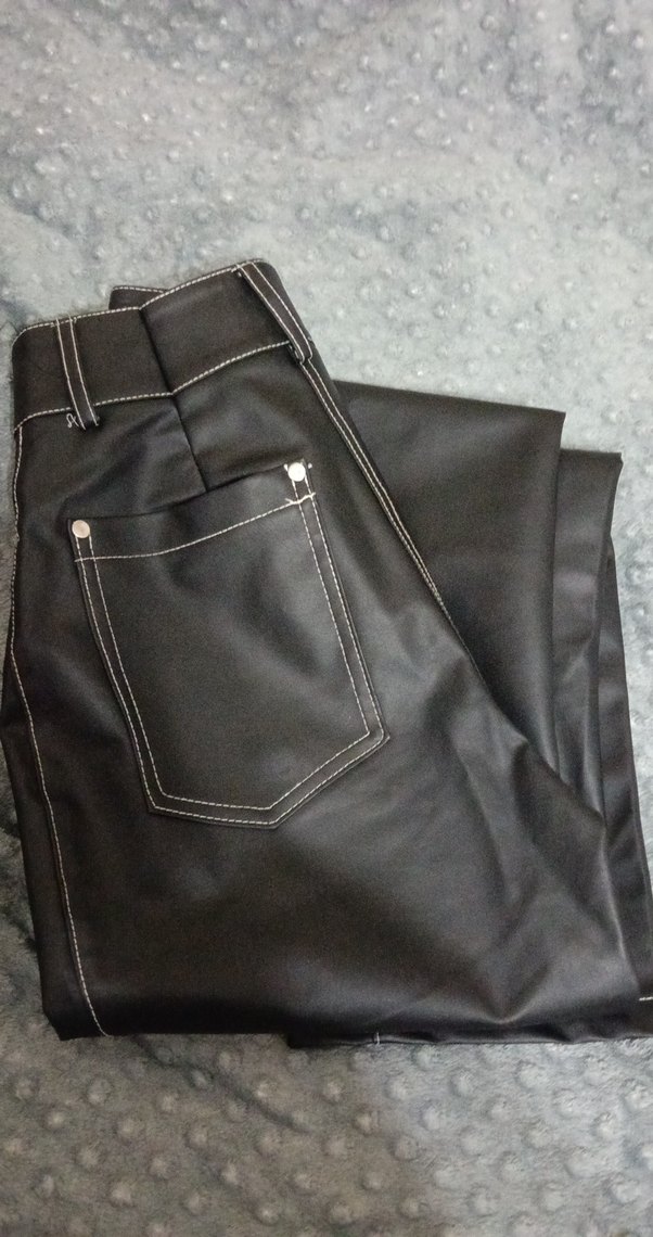 Kadın Siyah Deri Kemerli Pantolon - Görsel 2