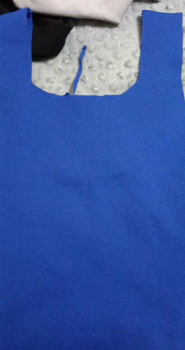 Düğmeli Mavi Kadın Kolsuz Atlet - Görsel 2