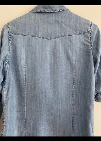 s Beden Mavi jeans Denim Gömlek