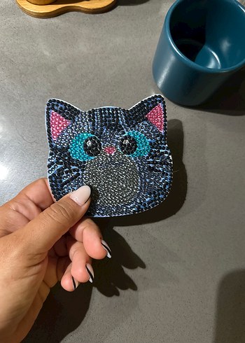 Renkli Kedi Figürlü bardak altlığı - Görsel 4