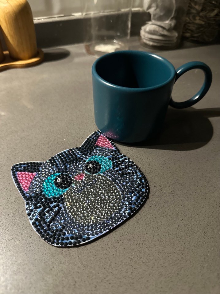 Renkli Kedi Figürlü bardak altlığı - Görsel 5