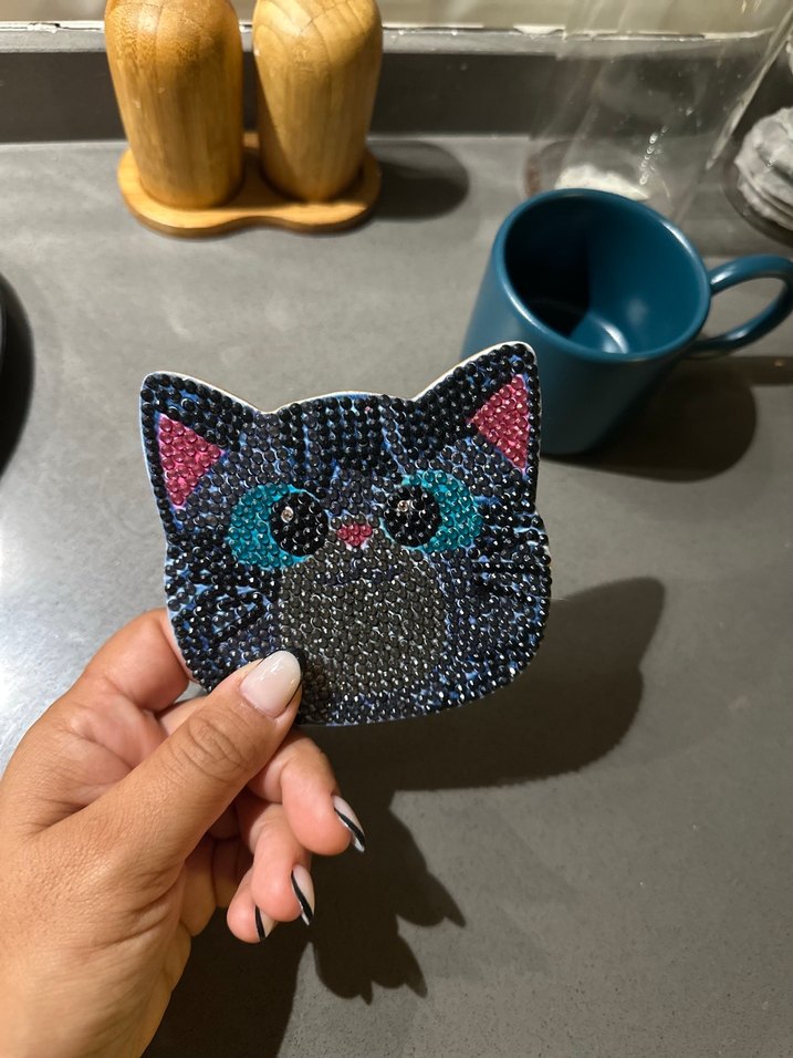 Renkli Kedi Figürlü bardak altlığı - Görsel 3