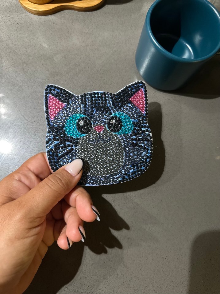 Renkli Kedi Figürlü bardak altlığı - Görsel 4