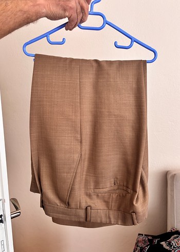 Bej Erkek Ofis Pantolonu, Kemerli, Normal Boy - Görsel 3