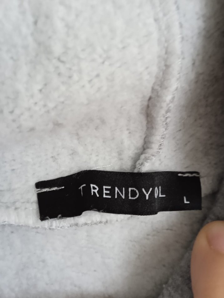 Gri Baskılı Laced Mini Sweatshirt - Görsel 3