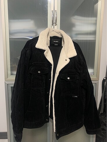 l Beden siyah Renk Pull and Bear Yünlü kadife ceket
